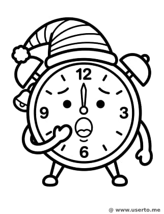 졸린 아침 시계