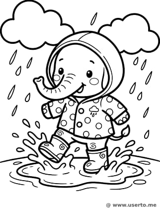 Salto na Poça num Dia de Chuva