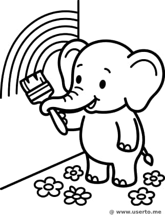 El Mural de Arcoíris del Elefantito