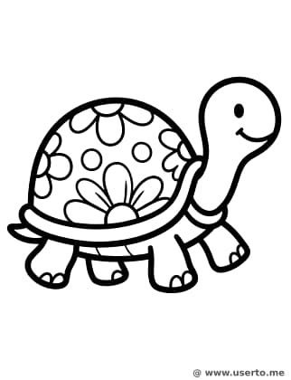 느긋한 거북이의 정원 등껍질