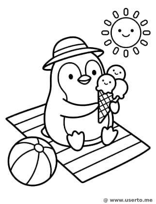 La gran bola de helado del pingüino