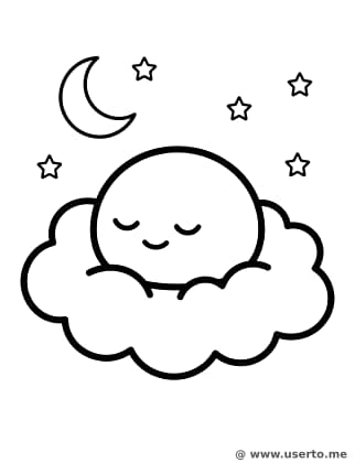 Sleepy Mochi on a Sugar Cloud