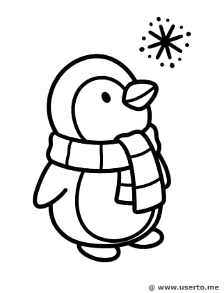 Penguin's First Snowflake