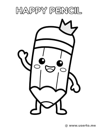 왕관을 쓴 연필 친구