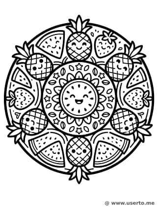 Círculo de Frutas Dulces y Cítricos