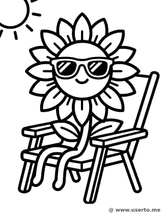 Girassol Estiloso Tomando Sol
