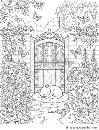 Kitten in the Secret Garden