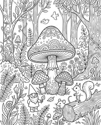 숲속의 마법 버섯