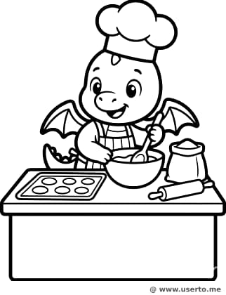 Bubbles the Baking Dragon