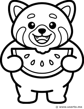 Red Panda's Summer Snack