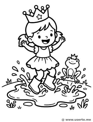 Matschpfützen-Frosch-Prinzessin