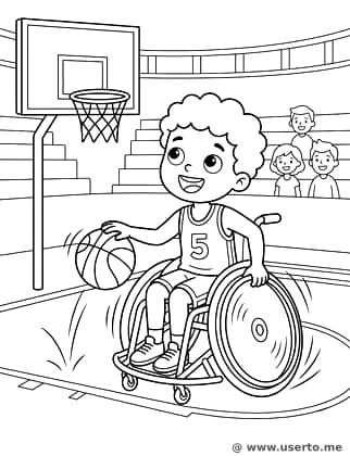Fast Wheelchair Basketball Star