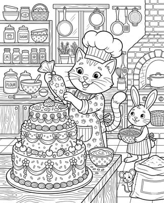 요리사 고양이의 케이크