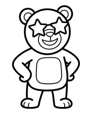 스타 선글라스 곰돌이