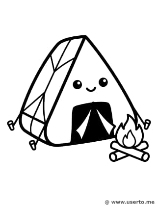 졸린 오니기리 텐트