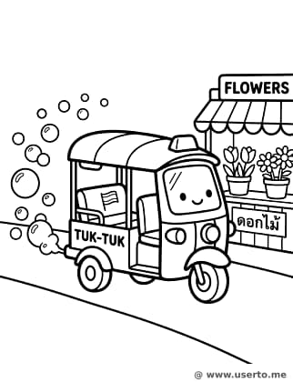 Bubble-Blowing Thai Tuk-Tuk