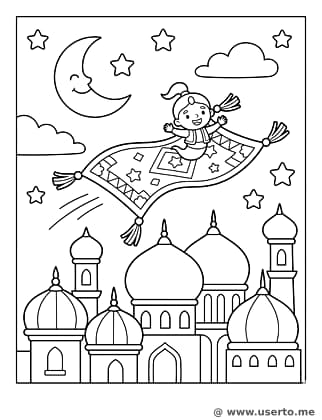 Der Zauberteppich über dem Palast