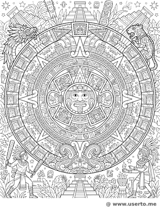 Antiker Aztekischer Sonnenkalender