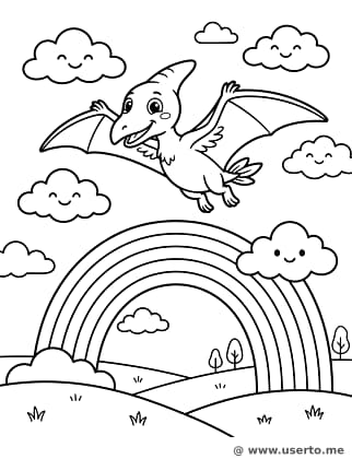 Pterodactyl Over Rainbow