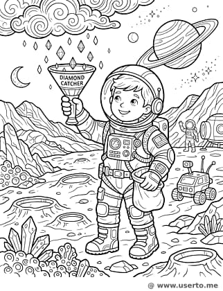 Kosmischer Diamantenregen-Entdecker