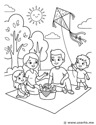 Pícnic Familiar y Vuelo de Cometas