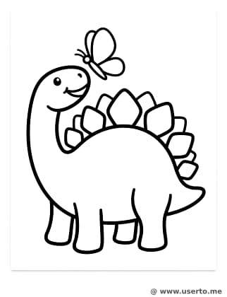 El Estegosaurio y la mariposa