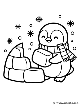 Pinguins gemütliches Winter-Iglu