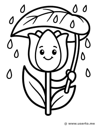 빗속에서 춤추는 튤립