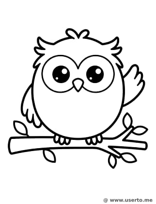 Die freundliche Eule sagt Hallo