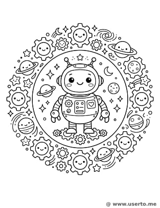 우주 로봇 만다라