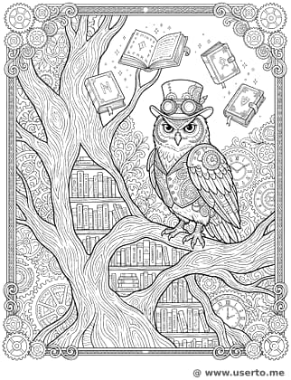 The Steampunk Owl Librarian