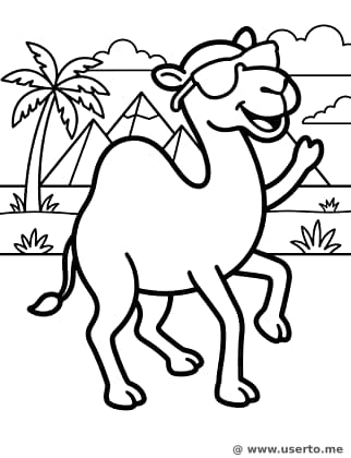 Cooles Kamel bei den Pyramiden