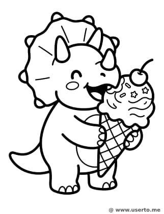 아이스크림 먹는 트리케라톱스