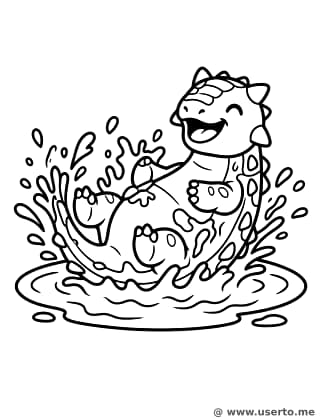 O dia de lama bagunçada do dinossauro Minmi