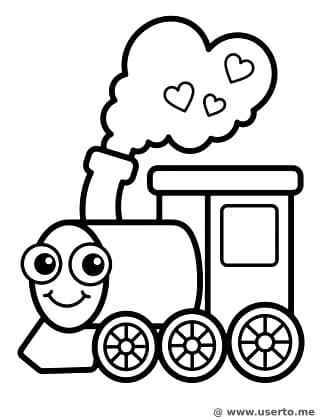 하트 뿜는 아기 기차