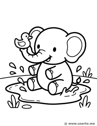 La Diversión en el Lodo del Bebé Elefante