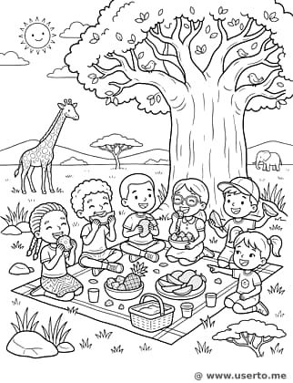 Piquenique de Frutas de Baobab