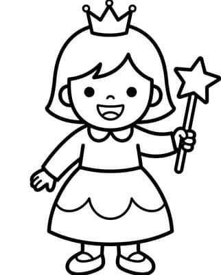 Princess with a Magic Wand