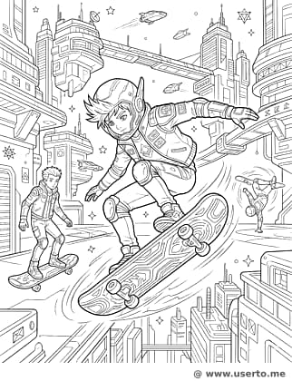 Acrobacia Galáctica en Hoverboard