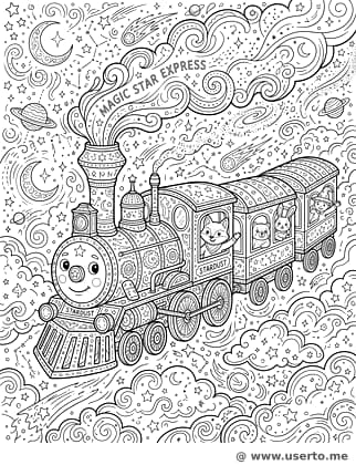 Magical Night Sky Train