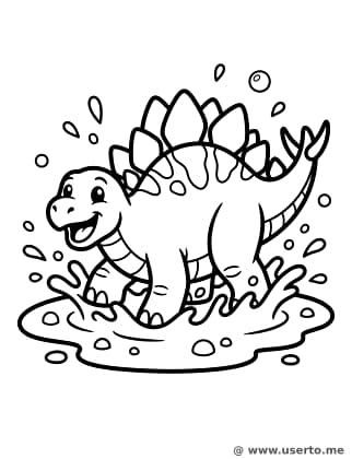 즐거운 공룡 목욕 시간