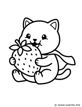 O Lanche de Morango do Super Gatinho