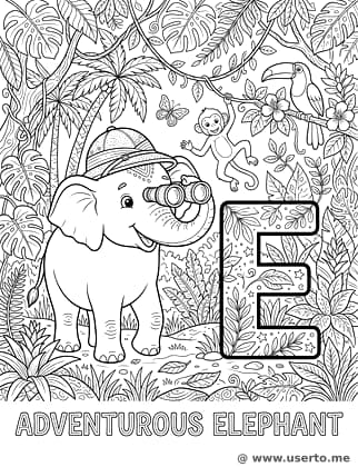 Explorer Elephant in the Jungle