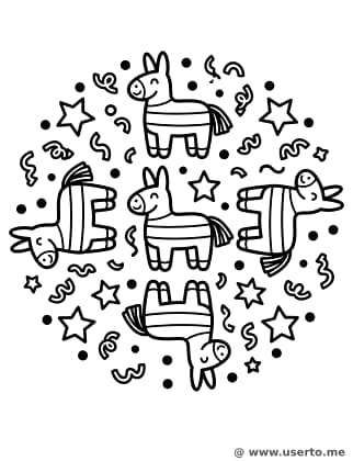 Happy Piñata Party Circle