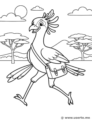 Secretary Bird Mail Carrier