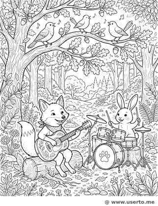 숲속 동물 밴드 연주회