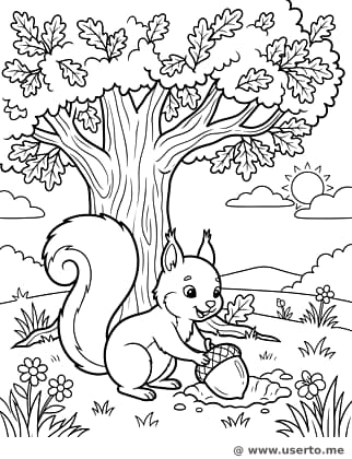 다람쥐의 비밀 오크나무