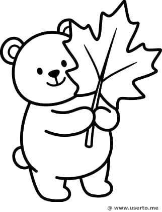 곰돌이와 가을 낙엽