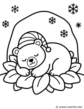 Sleepy Winter Bear