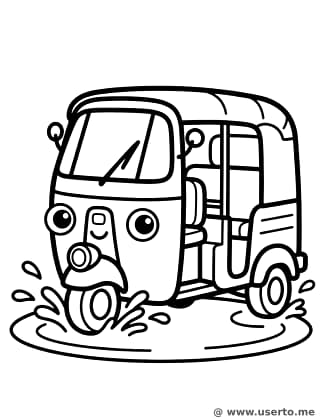 Lächelnes Thailand-Tuk-Tuk